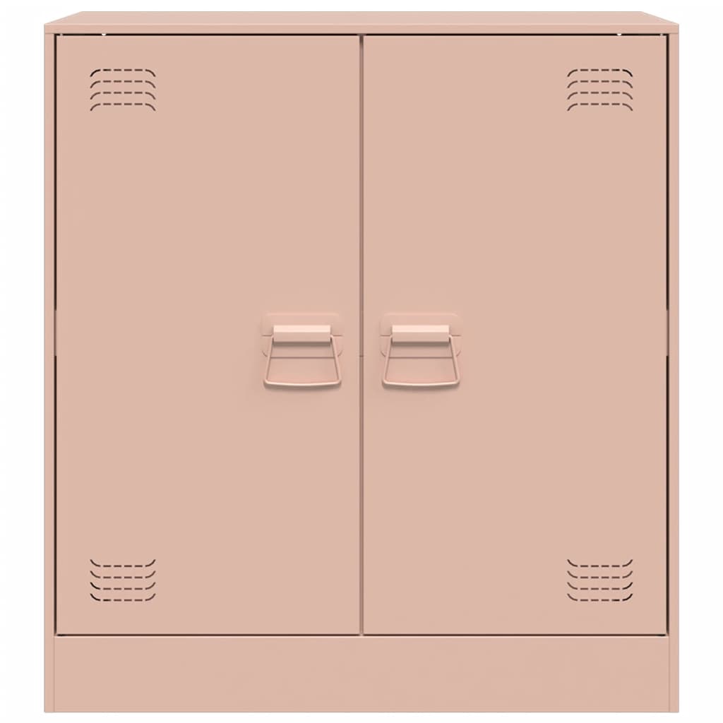 Dressoir 67x39x73 cm staal roze