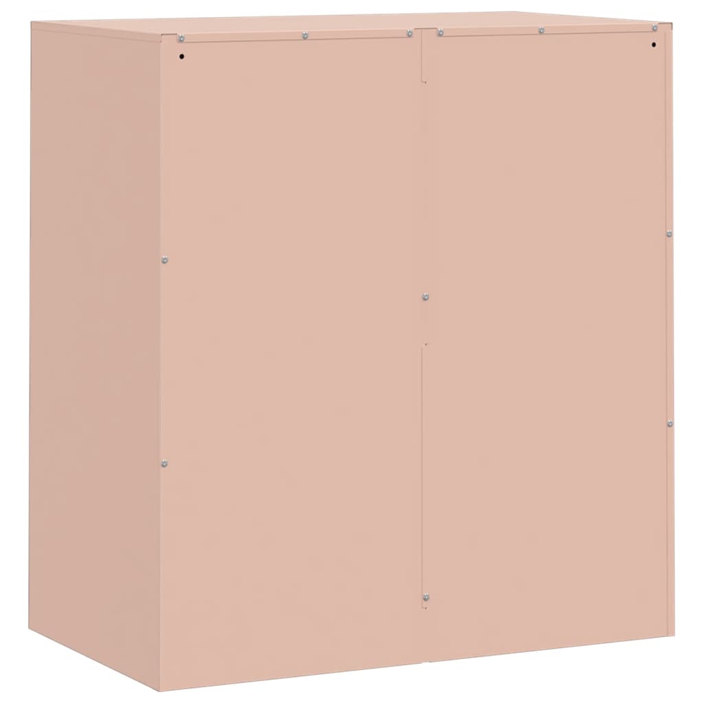 Dressoir 67x39x73 cm staal roze