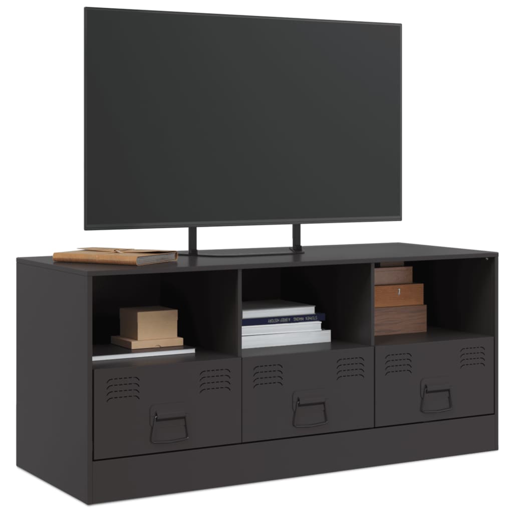 Tv-meubel 99x39x44 cm staal zwart