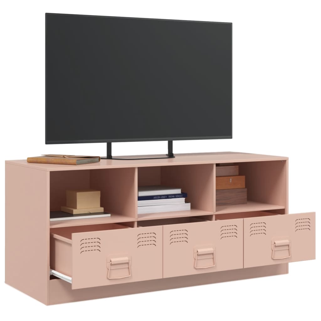 Tv-meubel 99x39x44 cm staal roze