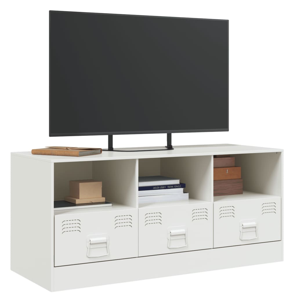 Tv-meubel 99x39x44 cm staal wit