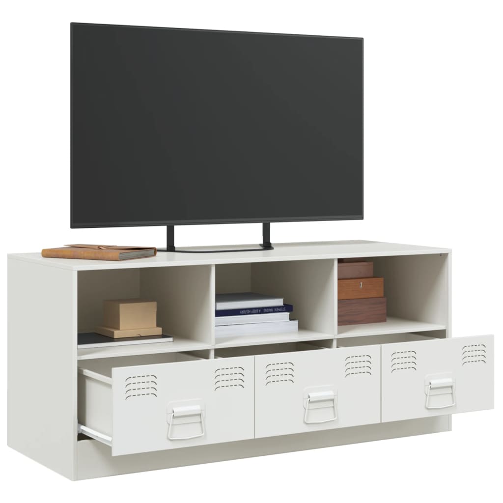 Tv-meubel 99x39x44 cm staal wit