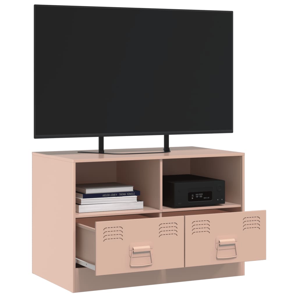 Tv-meubel 67x39x44 cm staal roze