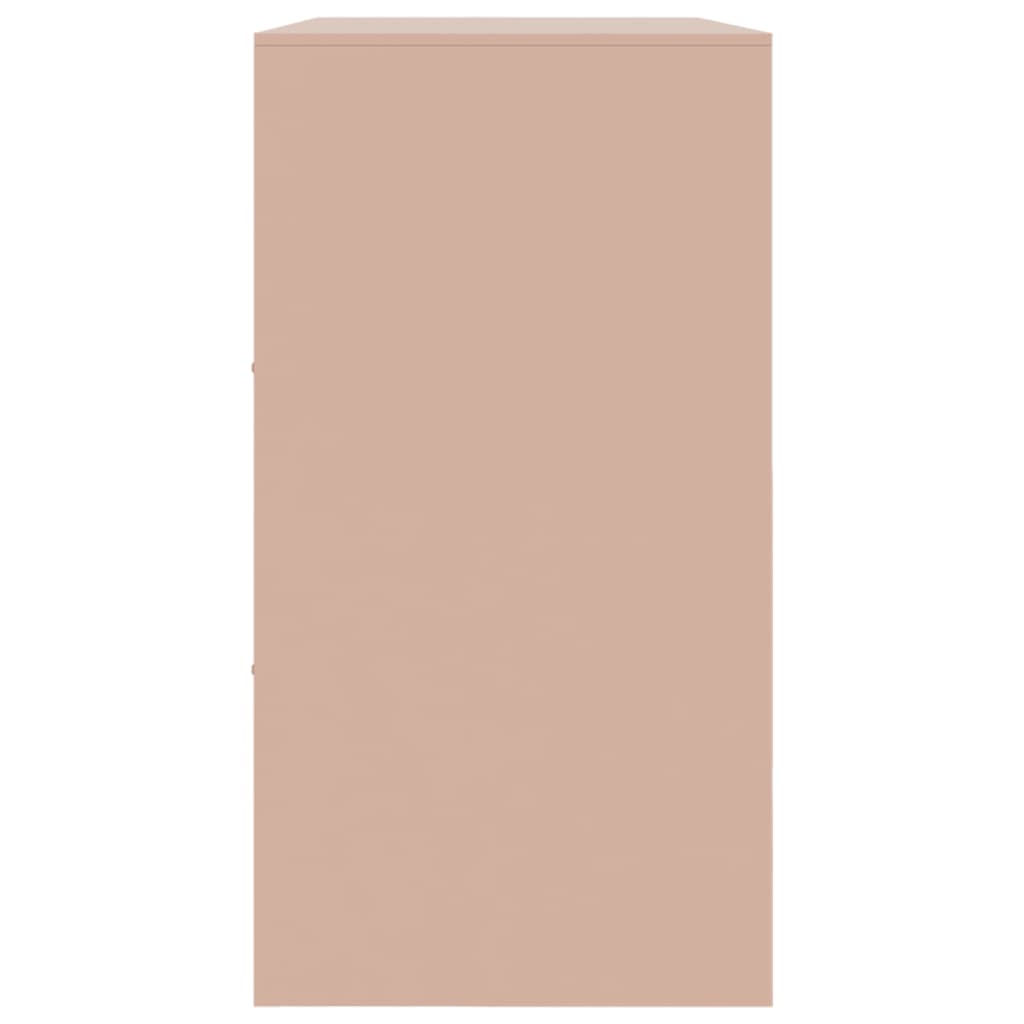 Dressoir 99x39x73 cm staal roze