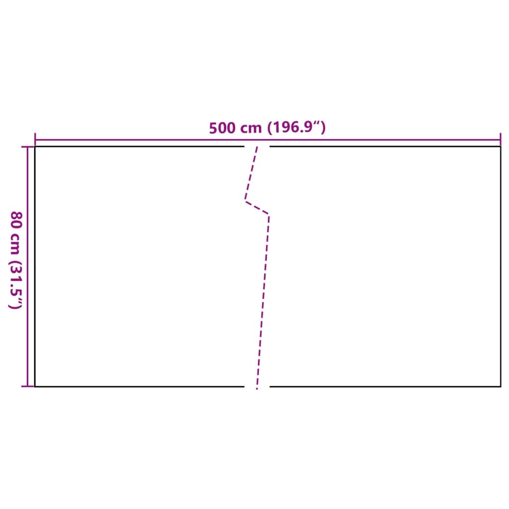 Balkonscherm 500x80 cm poly rattan antracietkleurig