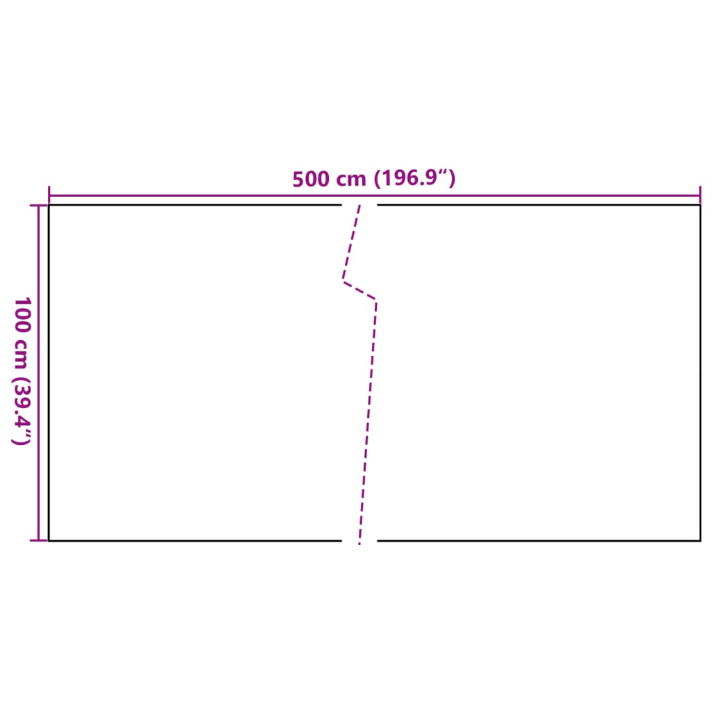 Balkonscherm 500x100 cm poly rattan antracietkleurig