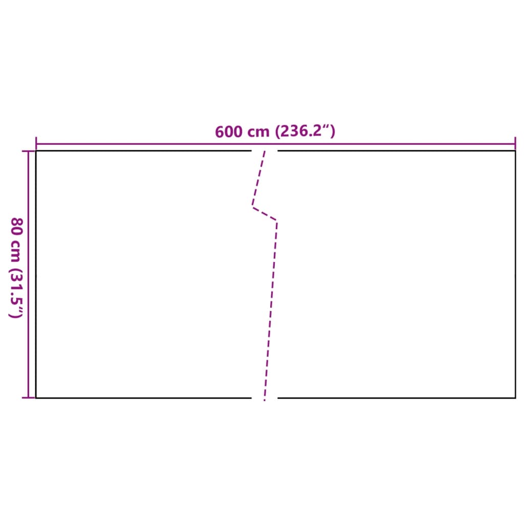 Balkonscherm 600x80 cm poly rattan antracietkleurig