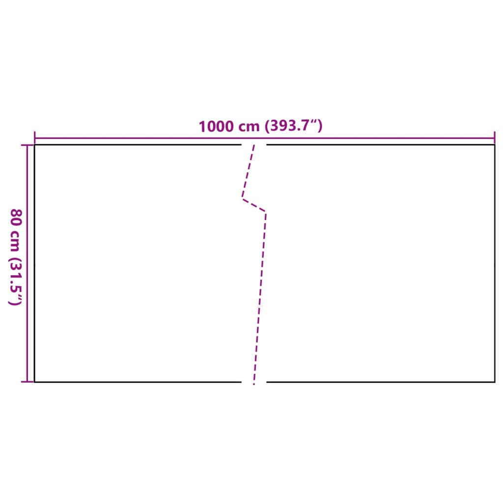 Balkonscherm 1000x80 cm poly rattan antracietkleurig