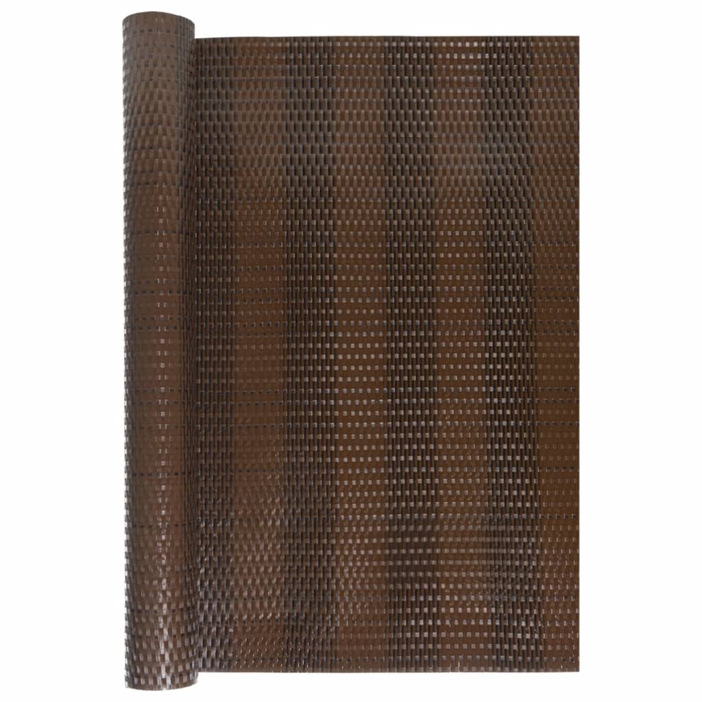 Balkonscherm 300x80 cm poly rattan bruin en zwart