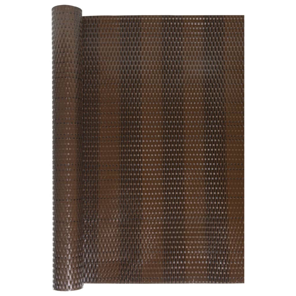 Balkonscherm 500x80 cm poly rattan bruin en zwart