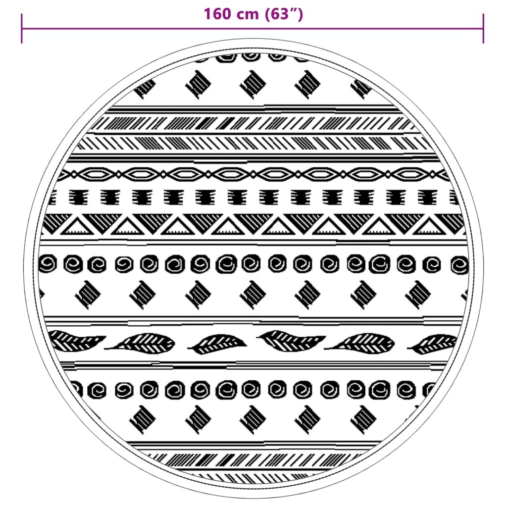 Buitenkleed Ø160 cm polypropeen grijs