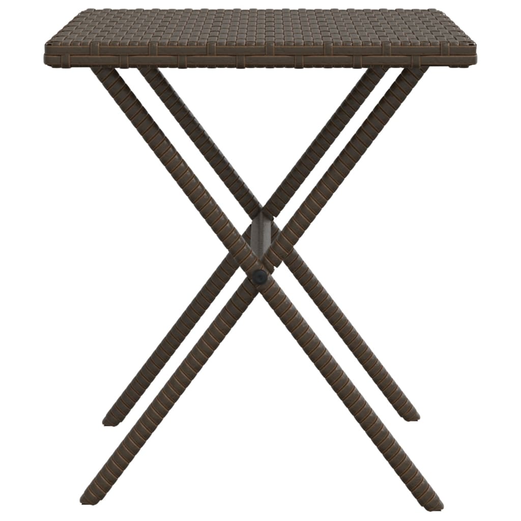 Ligstoelen 2 st met tafel poly rattan bruin