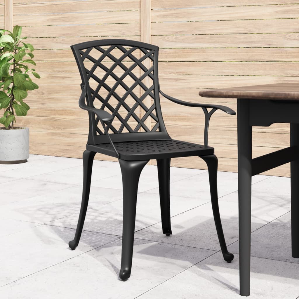 Tuinstoelen Gietaluminium Zwart