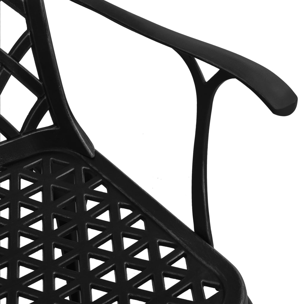 Tuinstoelen Gietaluminium Zwart