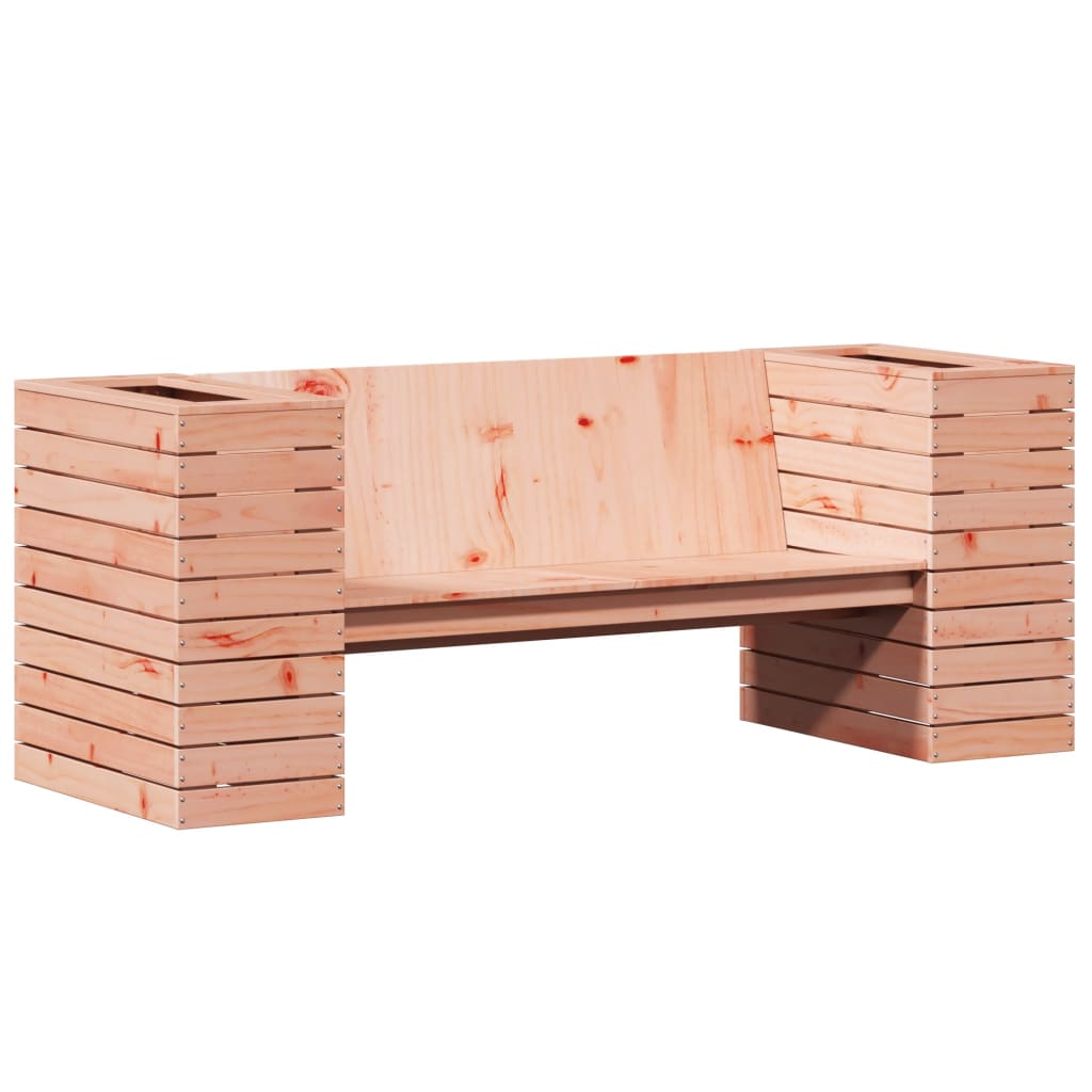 Bankje Met Plantenbakken 167,5X60X65 Cm Massief Douglashout Natuurlijk douglashout