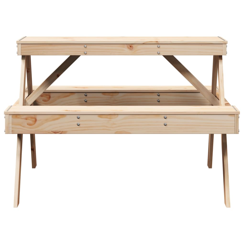 Picknicktafel 105x134x75 cm massief grenenhout