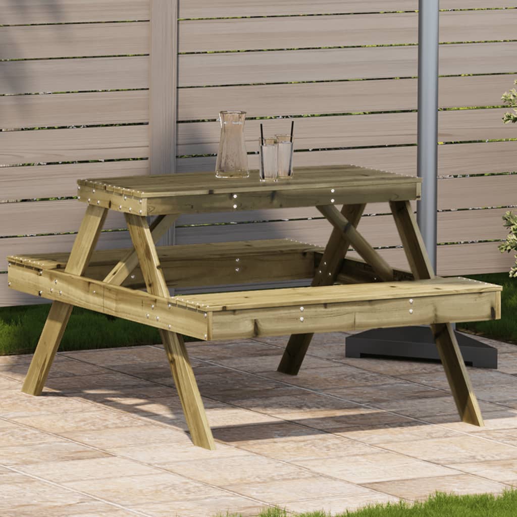 Picknicktafel 105x134x75 cm geïmpregneerd grenenhout