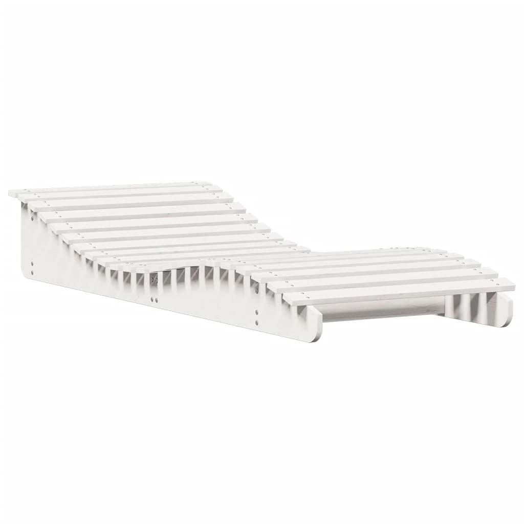 Ligbed 205x80x31,5 cm massief grenenhout wit