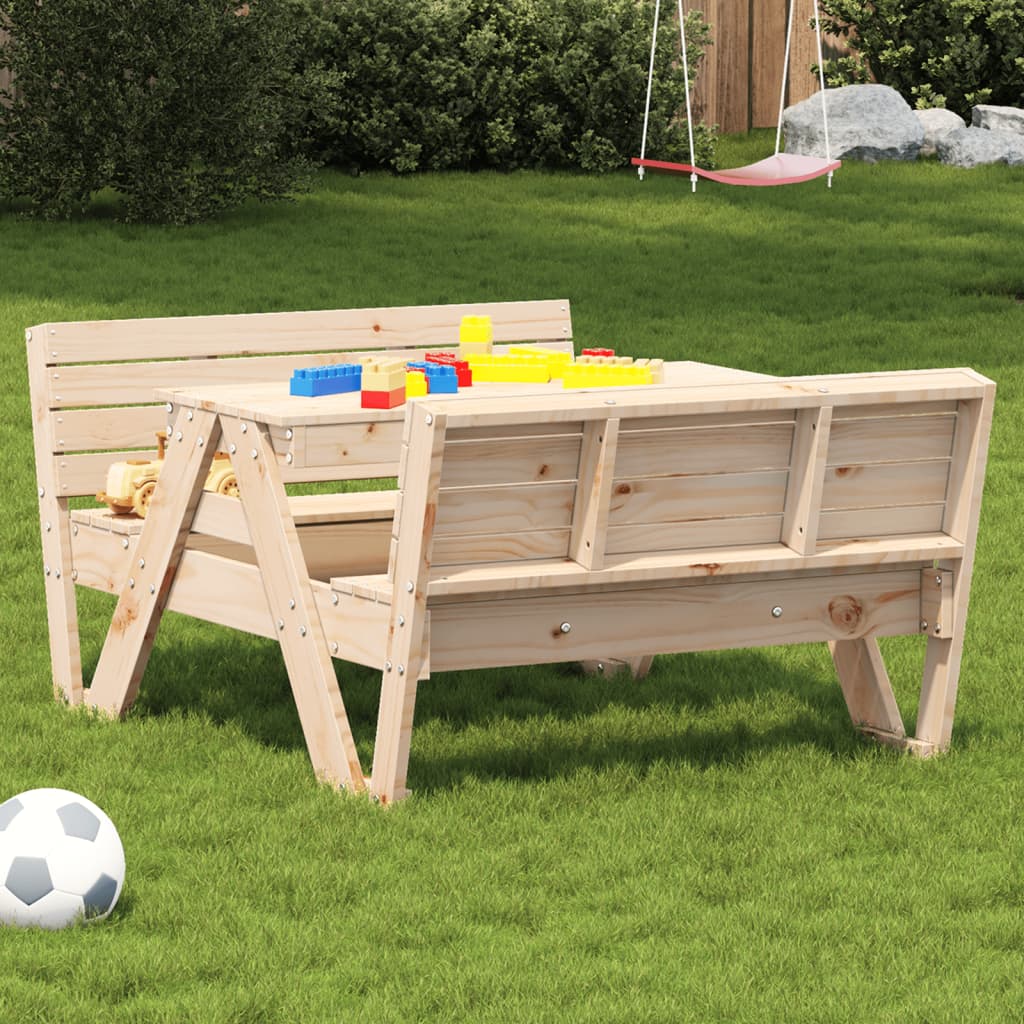 Picknicktafel voor kinderen 88x122x58 cm massief grenenhout