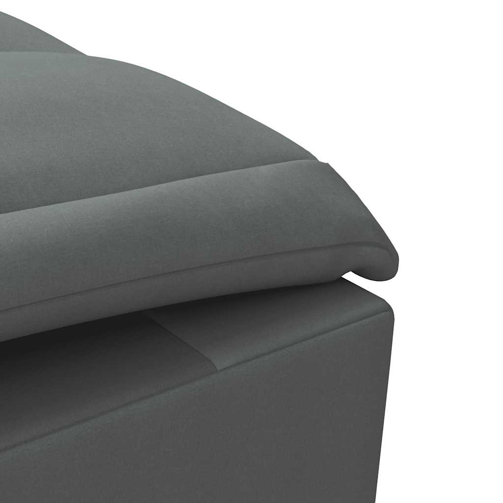 Massage Chaise Longue Met Bolster Stof Donkergrijs