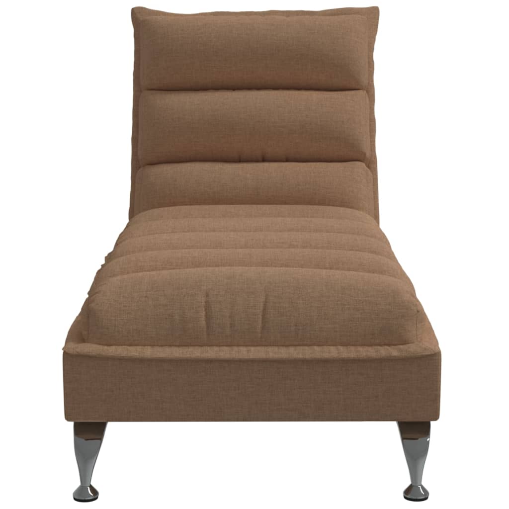 Chaise Longue Met Kussens Stof 1 Bruin