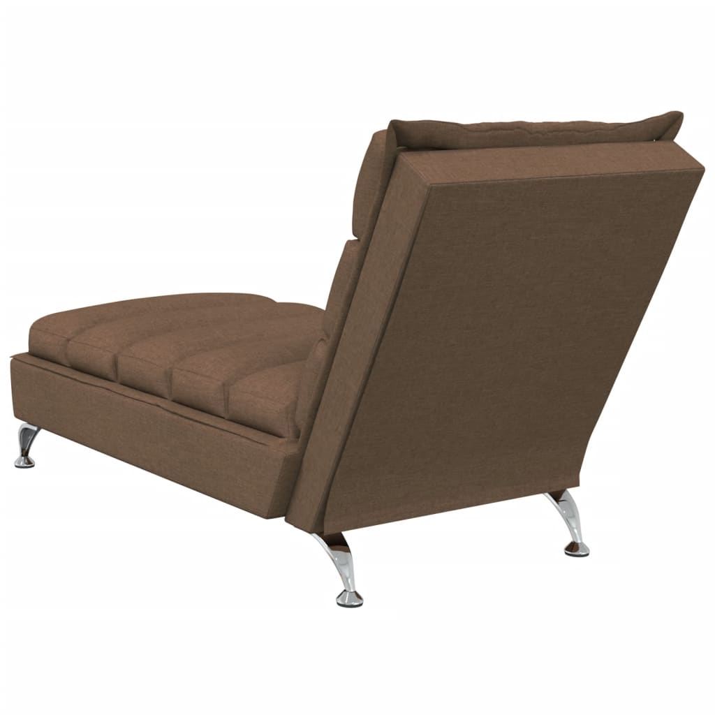Chaise Longue Met Kussens Stof 1 Bruin