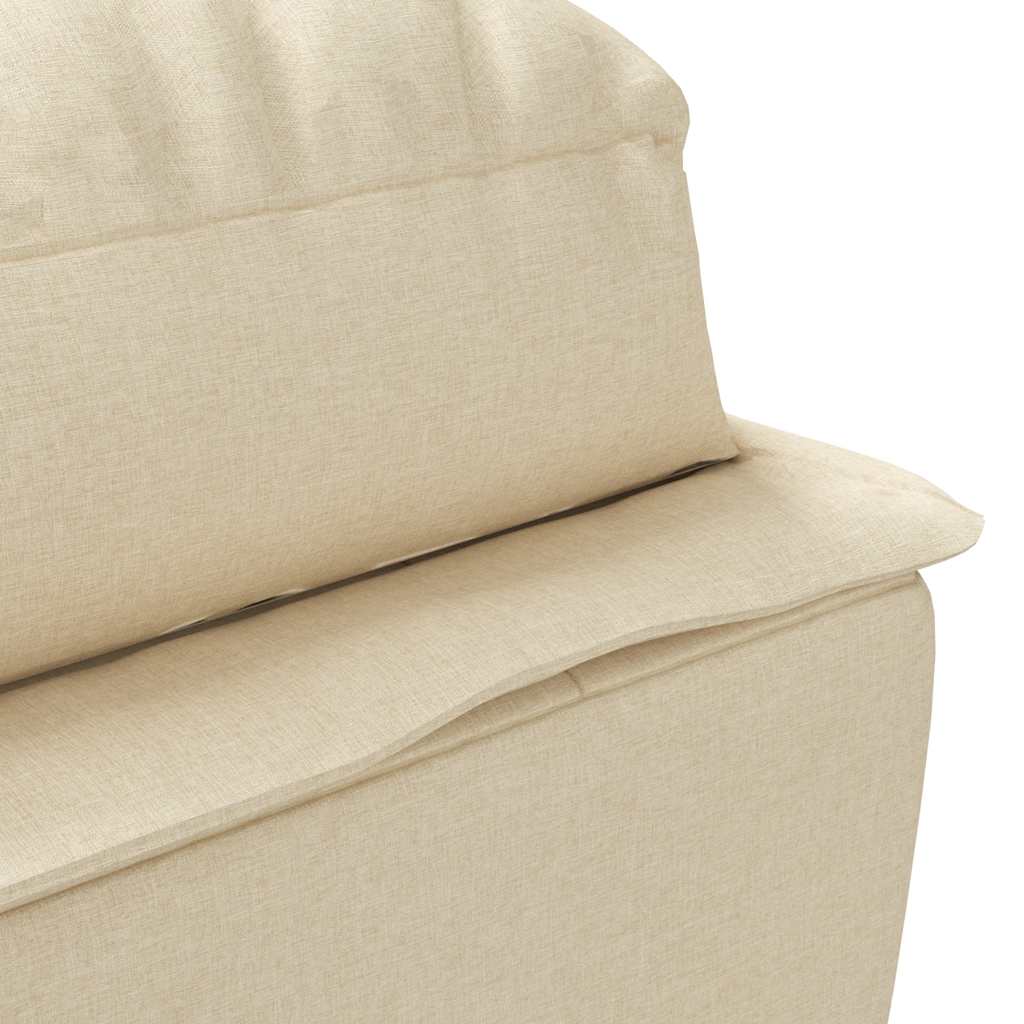 Massage Chaise Longue Met Kussens Stof Kleurig 1 Crème