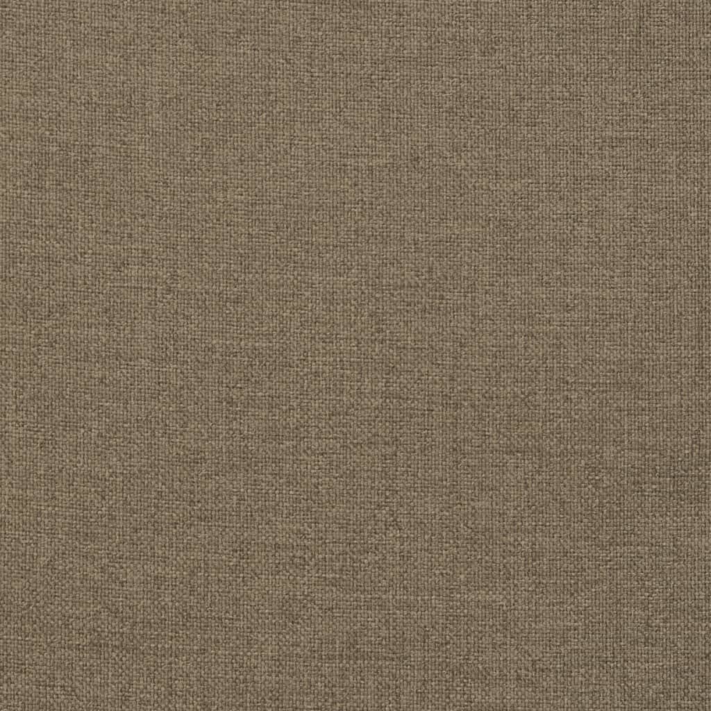 Stoelkussens 2 st hoge rug 120x50x7 cm stof gemêleerd taupe