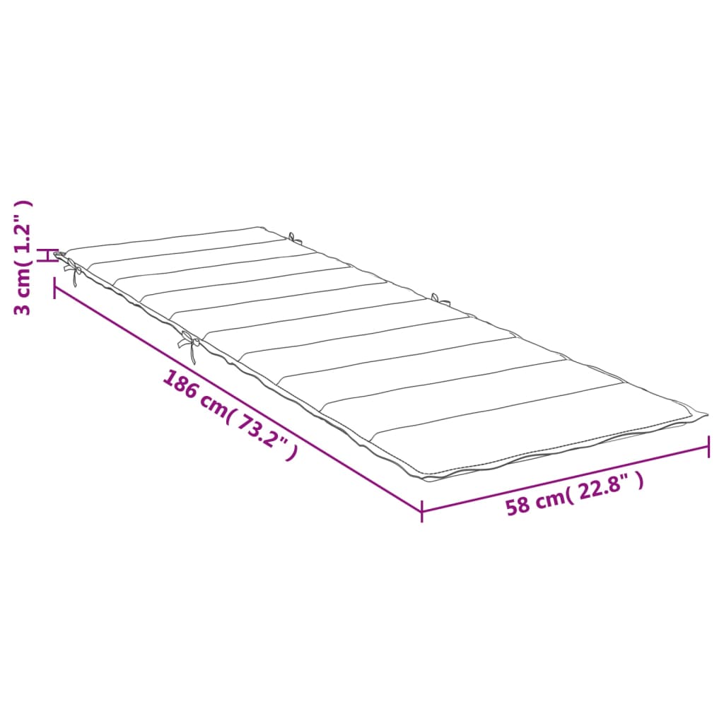 Ligbedkussen 186x58x3 cm stof gemêleerd antracietkleurig