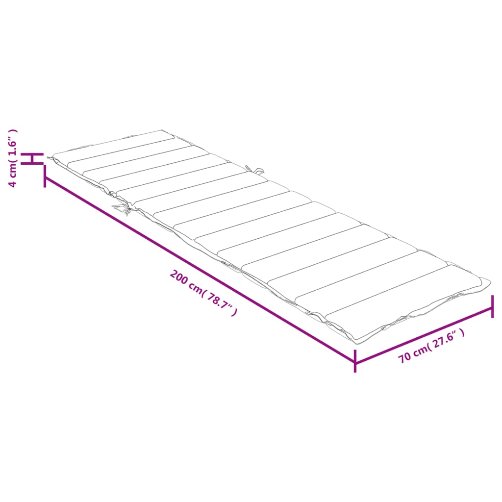 Ligbedkussen 200x70x4 cm stof gemêleerd crèmekleurig