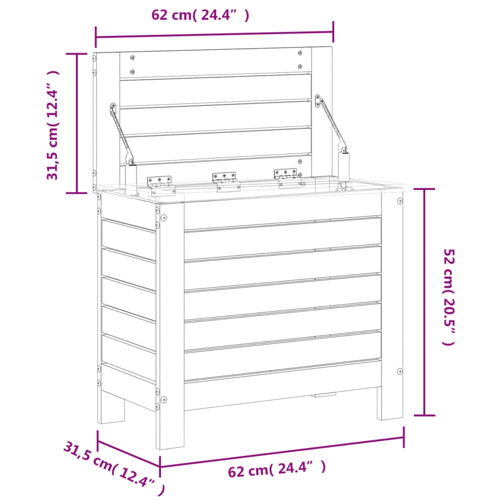 Tuinvoetenbank 62X31,5X52 Cm Geïmpregneerd Grenenhout