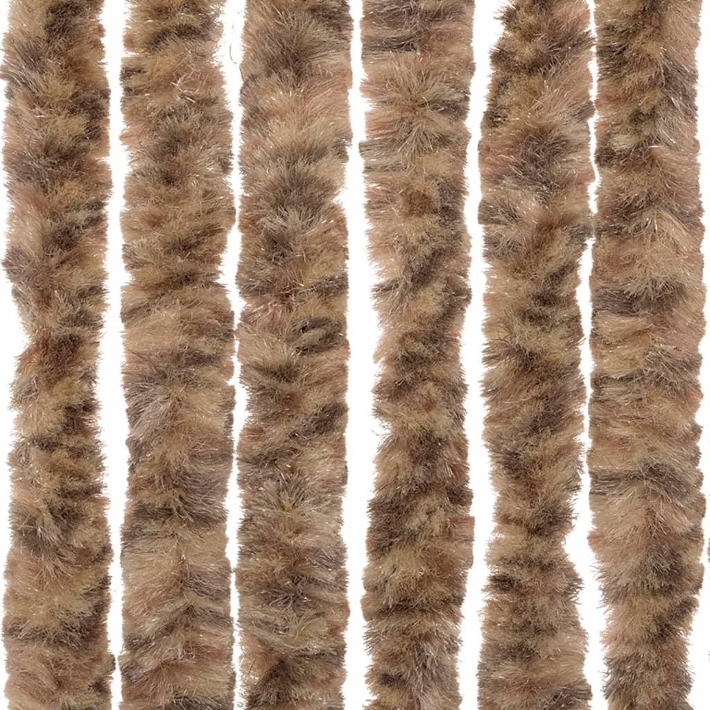 Vliegengordijn 100X220 Cm Chenille Beige En Donkerbruin