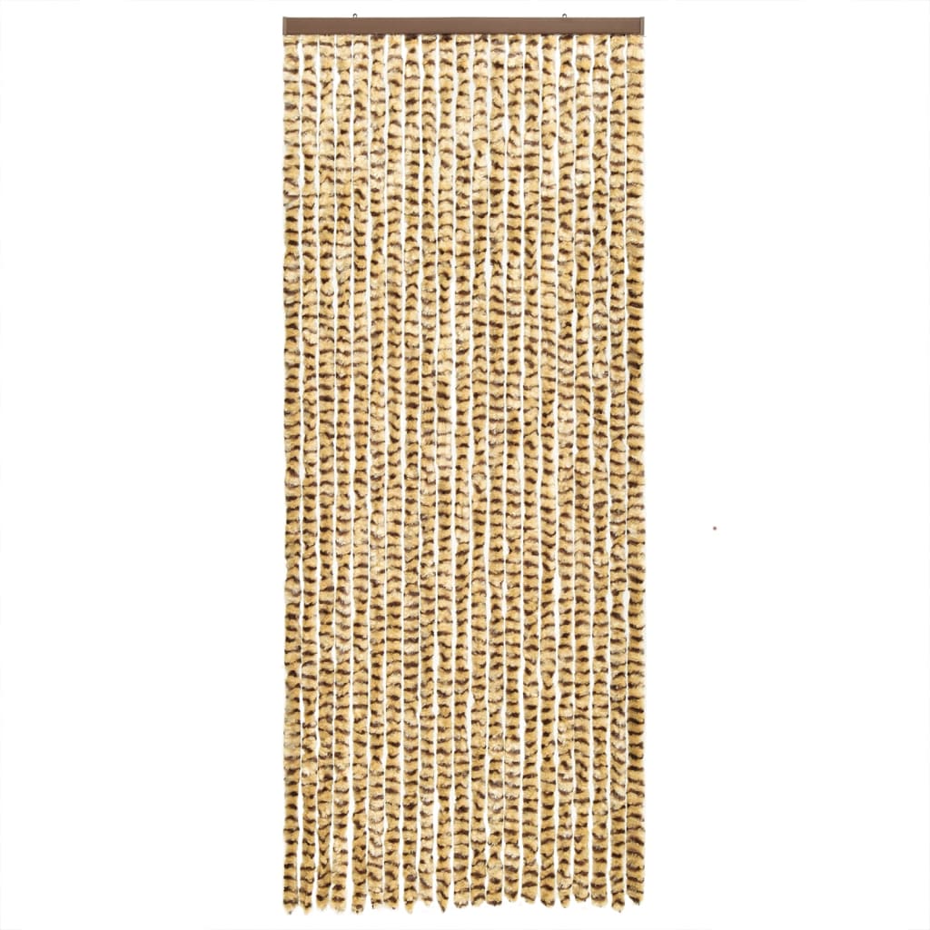 Vliegengordijn 100X200 Cm Chenille Beige En Bruin