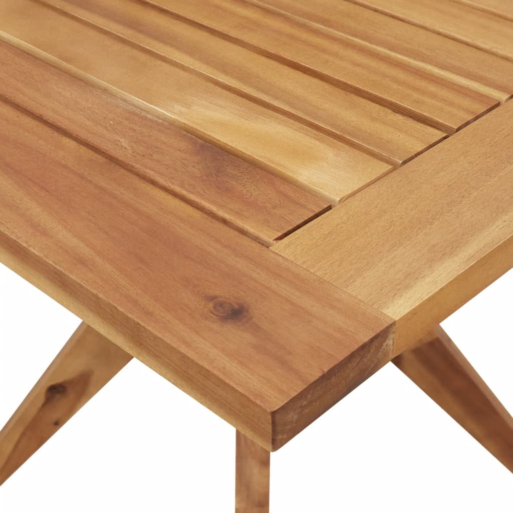 Tuintafel vierkant 110x110x75 cm massief acaciahout