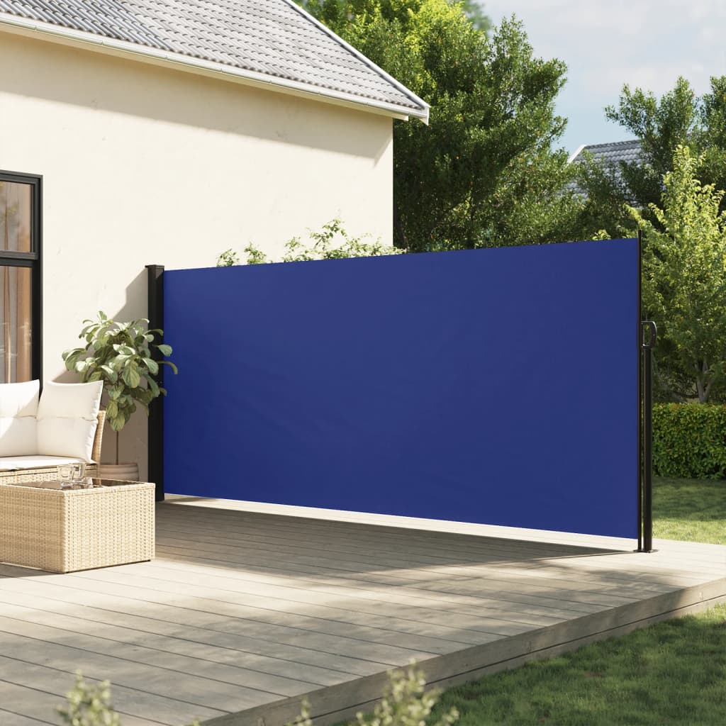 Windscherm Uittrekbaar 160X500 Cm Blauw Goud