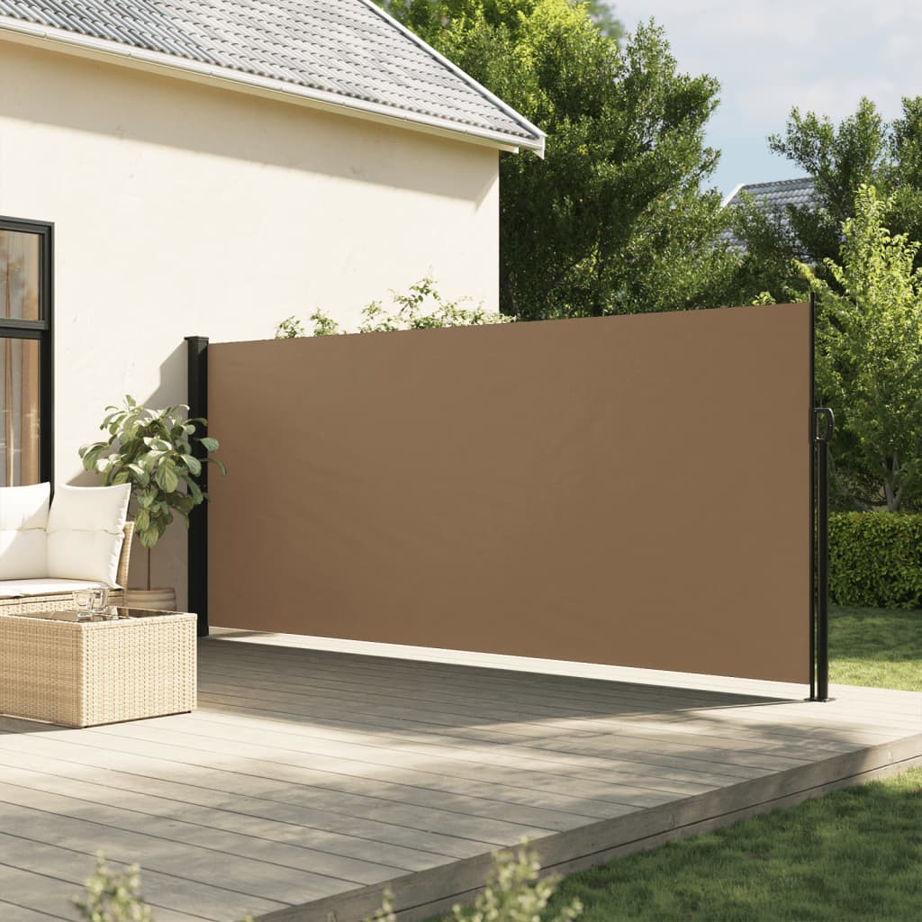 Windscherm uittrekbaar 180x500 cm taupe