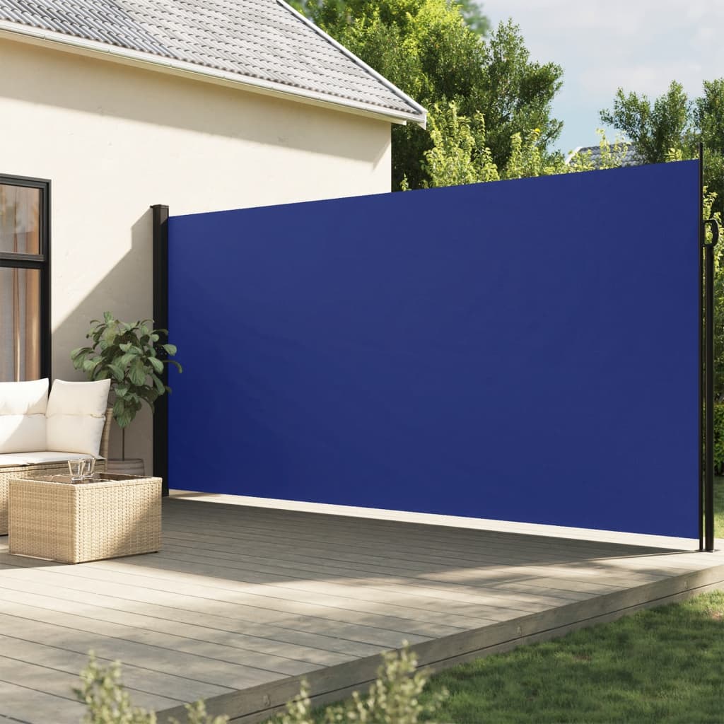 Windscherm Uittrekbaar 220X600 Cm Blauw