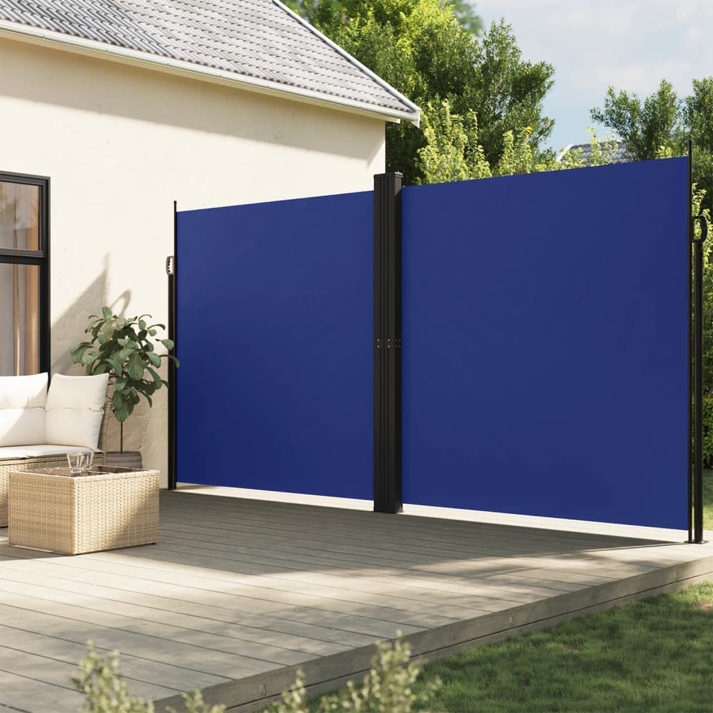 Windscherm Uittrekbaar 220X600 Cm Blauw Blauw