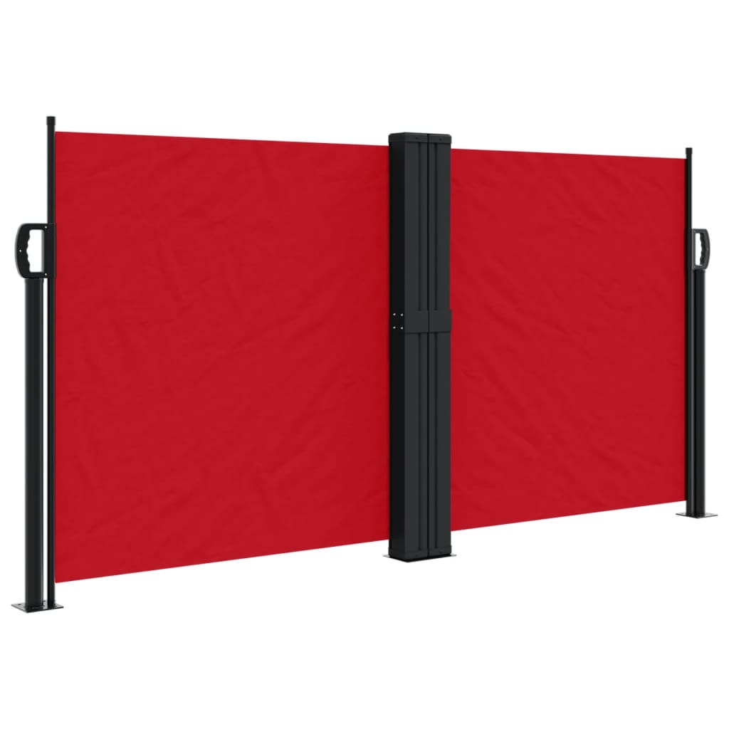 Windscherm uittrekbaar 120x1200 cm rood