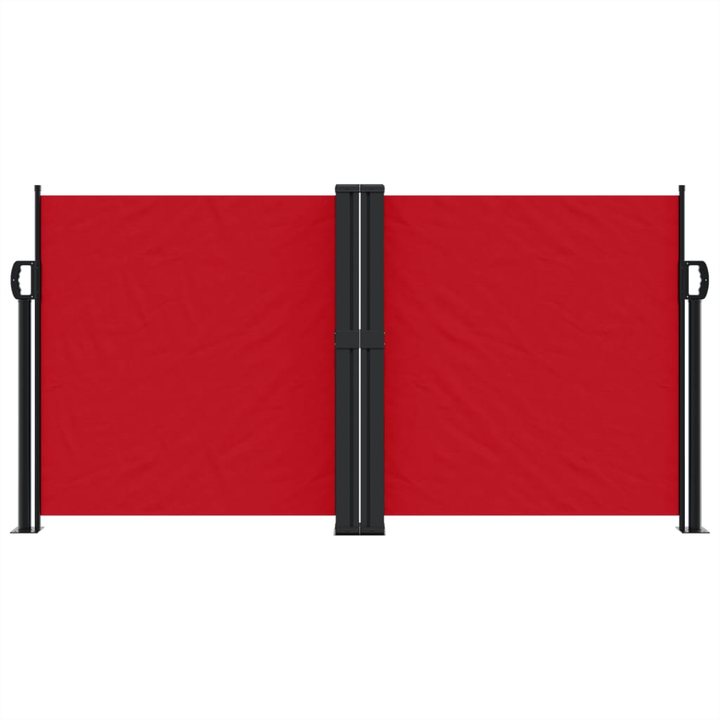 Windscherm uittrekbaar 120x1200 cm rood