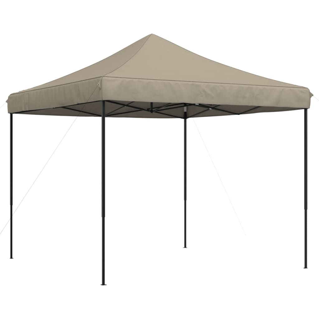 Partytent inklapbaar pop-up 292x292x315 cm taupe