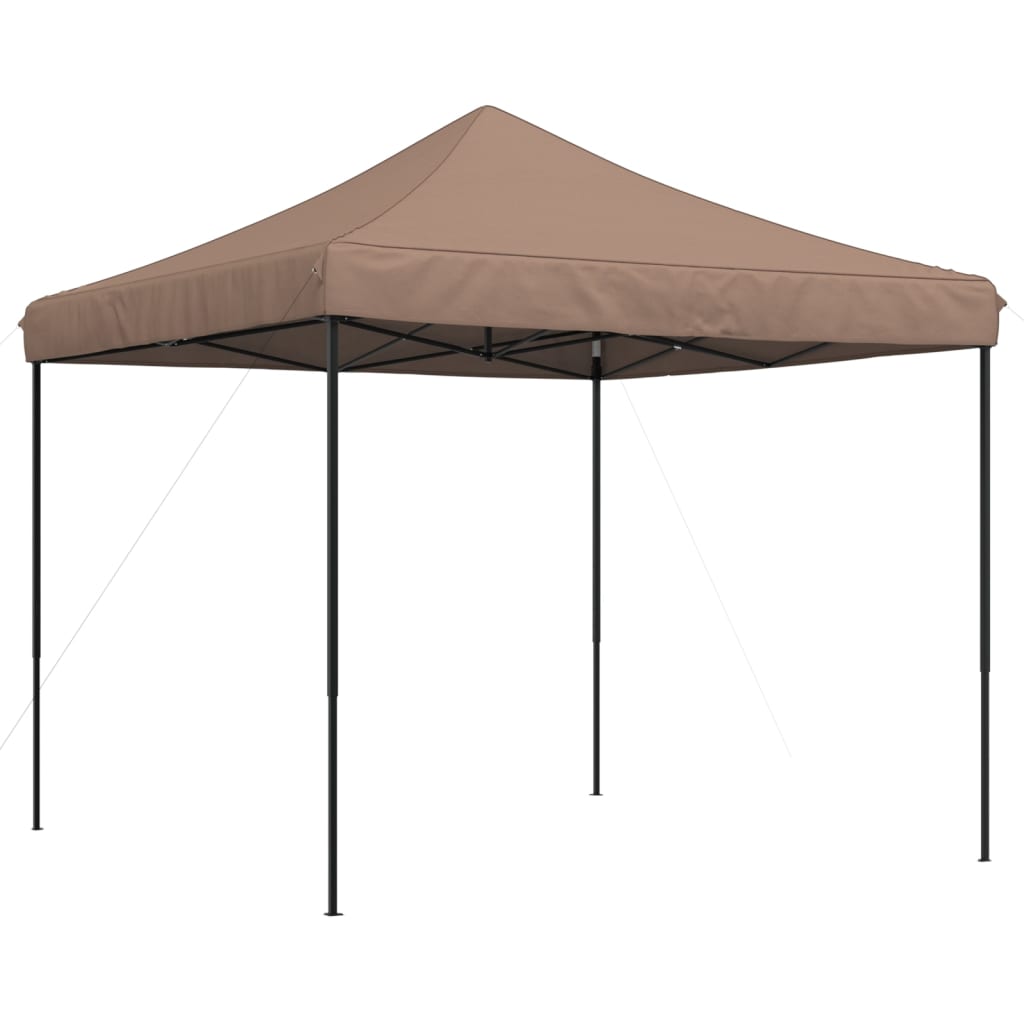 Partytent inklapbaar pop-up 292x292x315 cm bruin