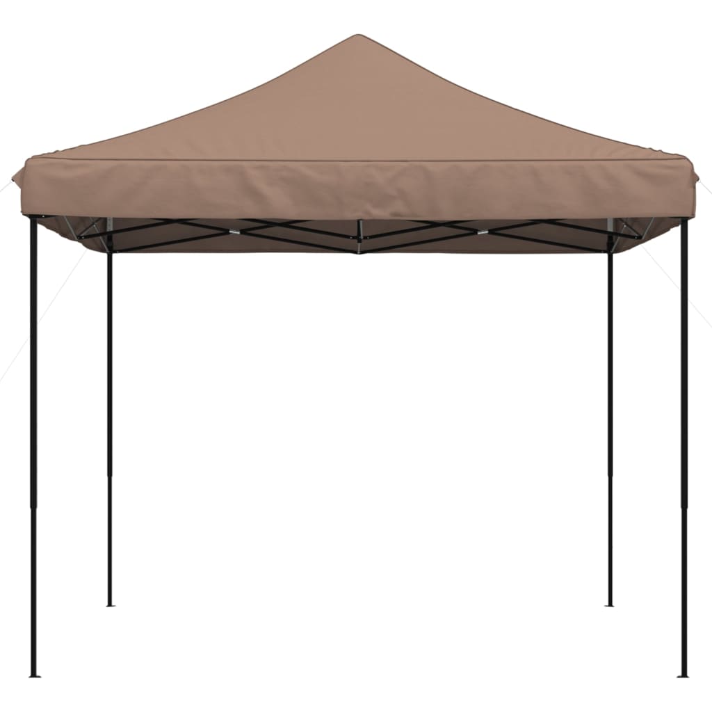 Partytent inklapbaar pop-up 292x292x315 cm bruin