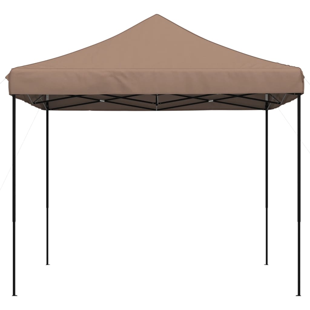 Partytent inklapbaar pop-up 292x292x315 cm bruin