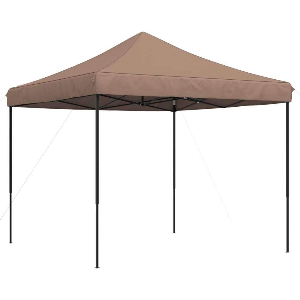 Partytent inklapbaar pop-up 292x292x315 cm bruin