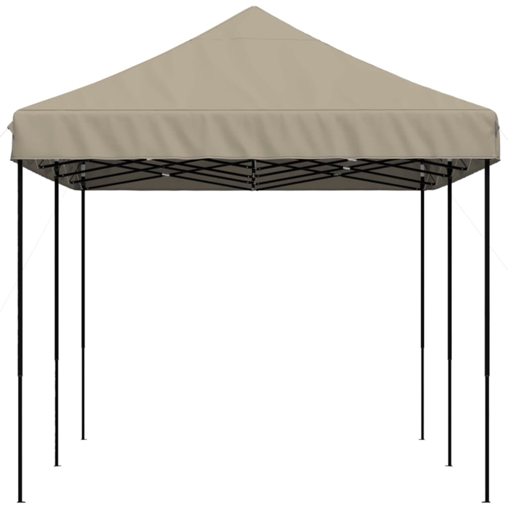 Partytent inklapbaar pop-up 580x292x315 cm taupe