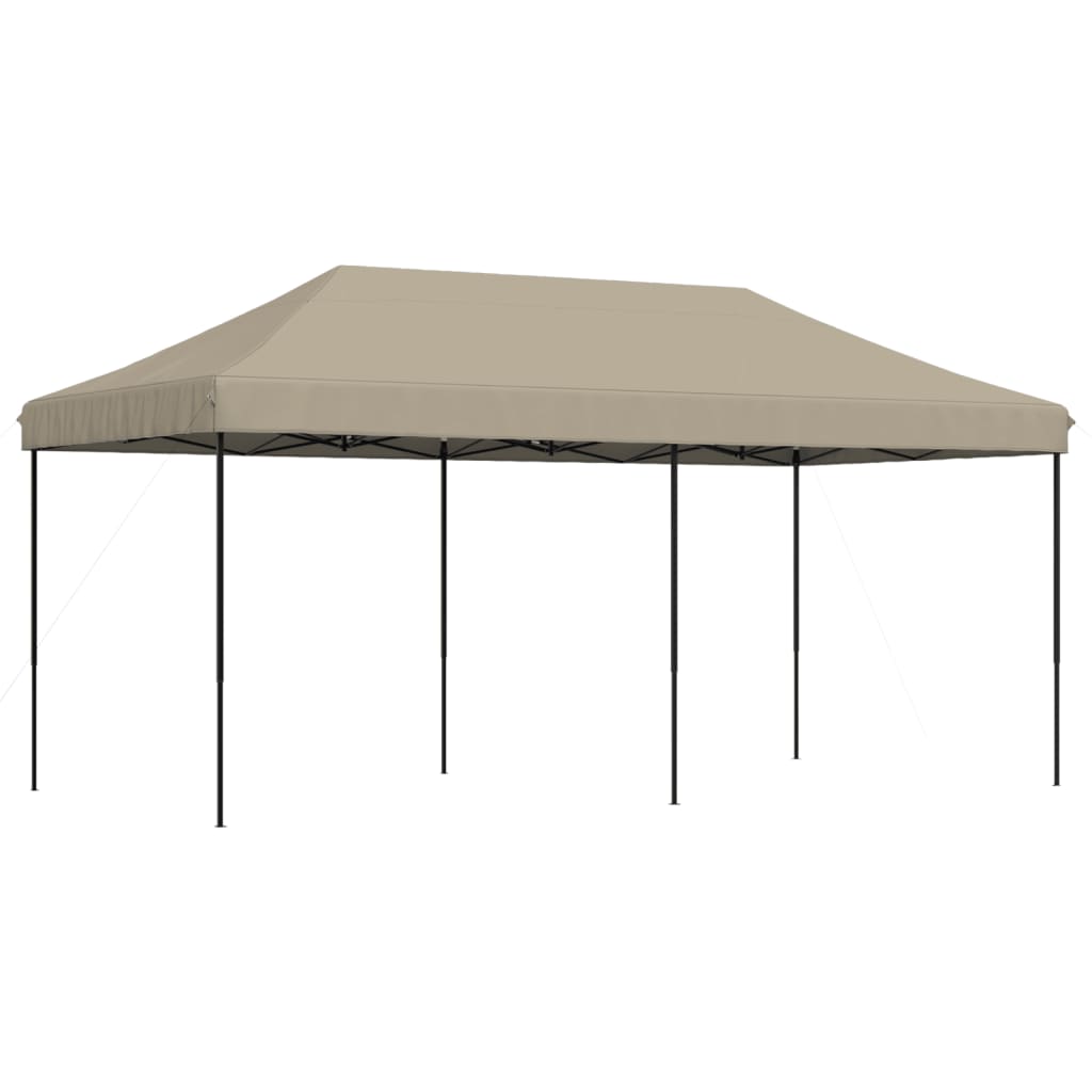 Partytent inklapbaar pop-up 580x292x315 cm taupe