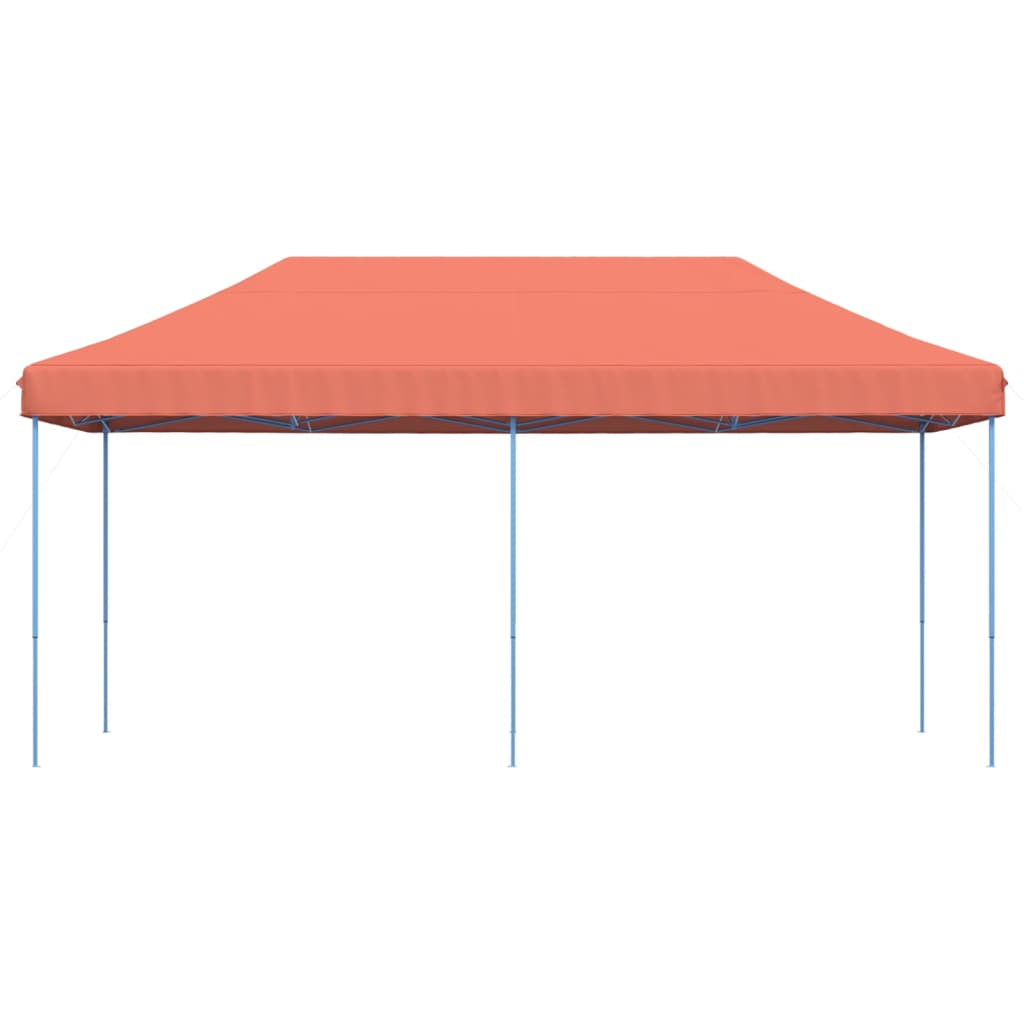 Partytent inklapbaar pop-up 580x292x315 cm terracotta