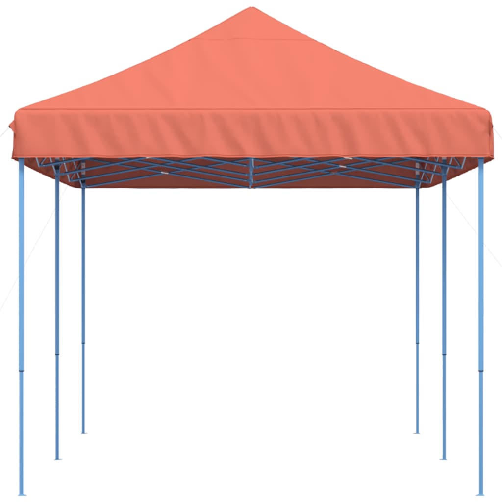 Partytent inklapbaar pop-up 580x292x315 cm terracotta