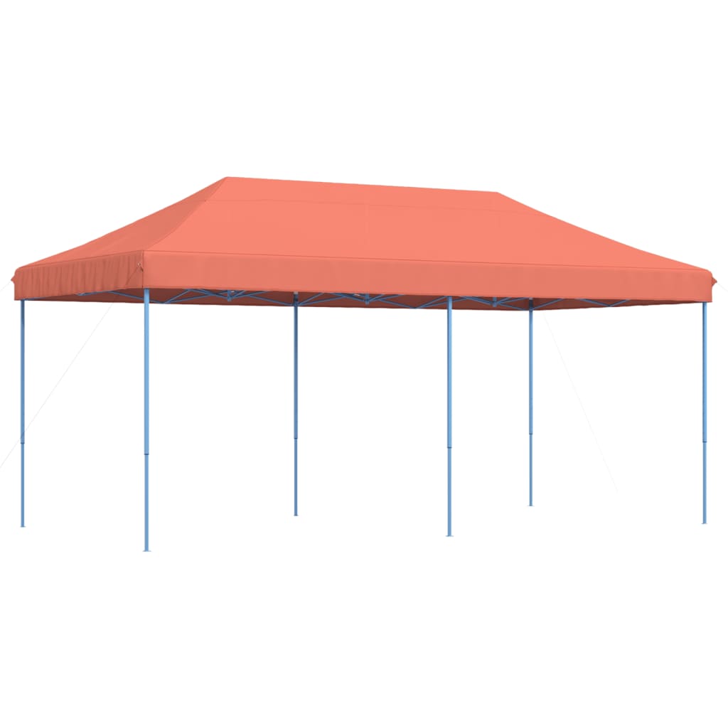 Partytent inklapbaar pop-up 580x292x315 cm terracotta